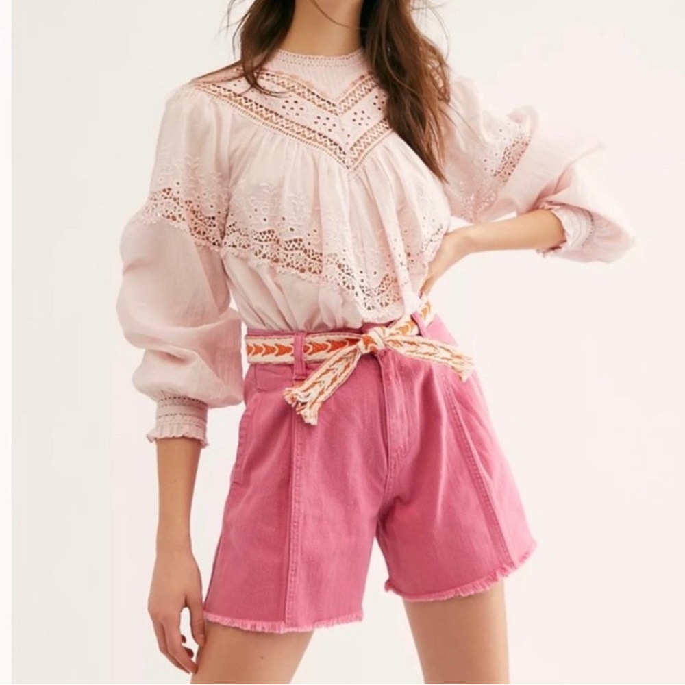 Free People‎ We The Free Amelie A-line Short in Pink Women's Size 26